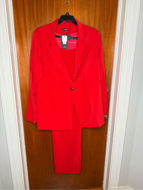Fashion Nova Pants - Fashion Nova Red Women's Pantsuit Two-Piece Set